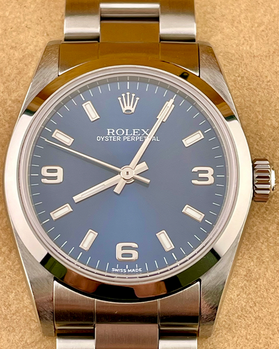 Rolex Oyster Perpetual 31MM Blue Dial Oyster Bracelet (77080)