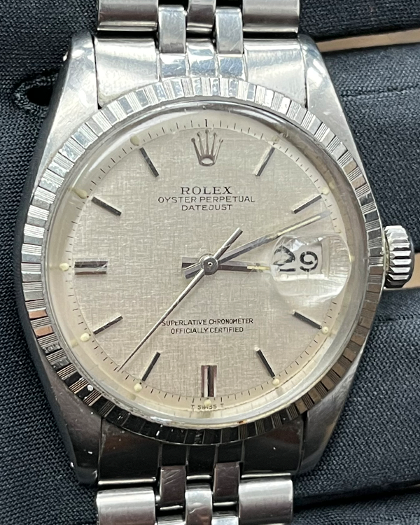 Rolex Datejust 36MM "Linen " Silver Dial Jubilee Bracelet (1603)