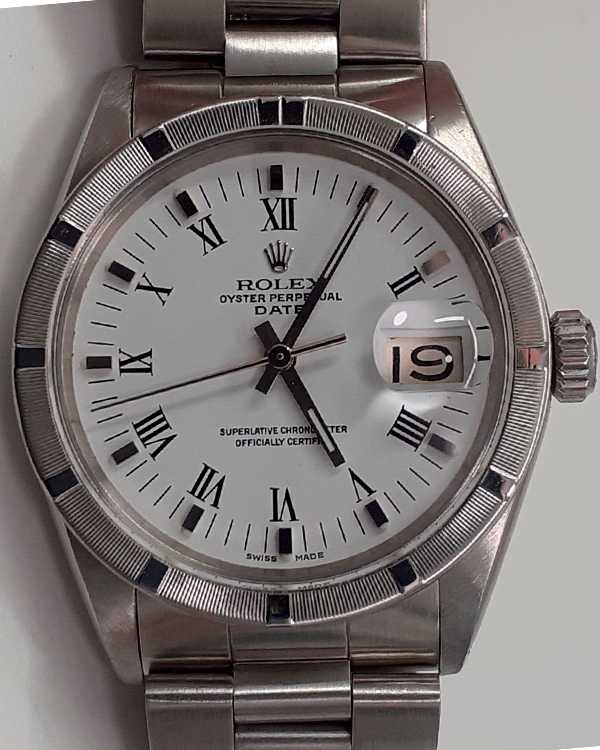 Rolex Oyster Perpetual Date 34MM White Dial Steel Bracelet (1501)