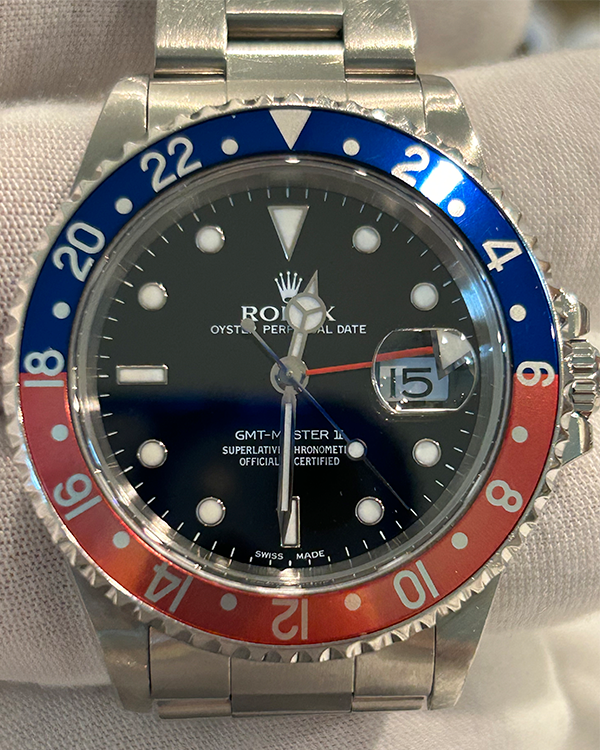 1999 (A Serial) Rolex GMT-Master "Pepsi" 40MM Black Dial Oyster Bracelet (16700)