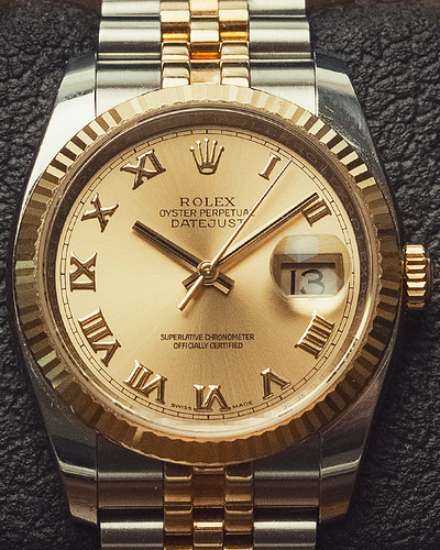 Rolex Datejust 36MM Champagne Dial Two-Tone Jubilee Bracelet (116233)