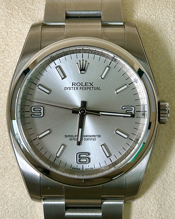 Rolex Oyster Perpetual 36MM Silver Dial Steel Bracelet (116000)