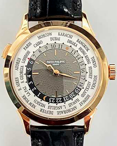 2019 Patek Philippe World Time "Complications" 38.5MM Grey Dial Leather Strap (5230R-001)