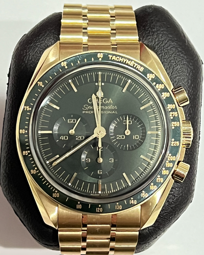 2023 Omega Speedmaster Moonwatch Professional Moonshine 42MM Green Dial Gold Bracelet (310.60.42.50.10.001)