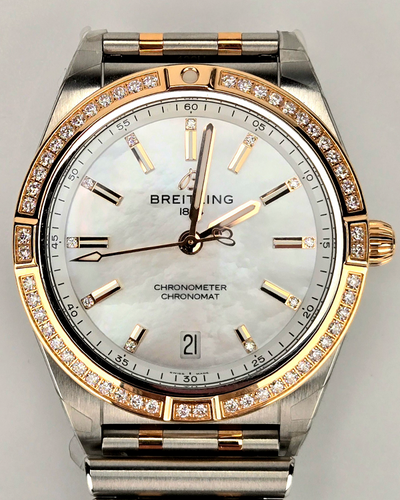 2024 Breitling Chronomat 36MM Mother Of Pearl Dial Two-Tone Bracelet (U10380591A2U1)