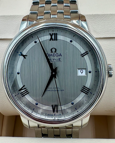 2021 Omega De Ville Prestige 39.5MM Silver Dial Steel Bracelet (424.10.40.20.02.001)