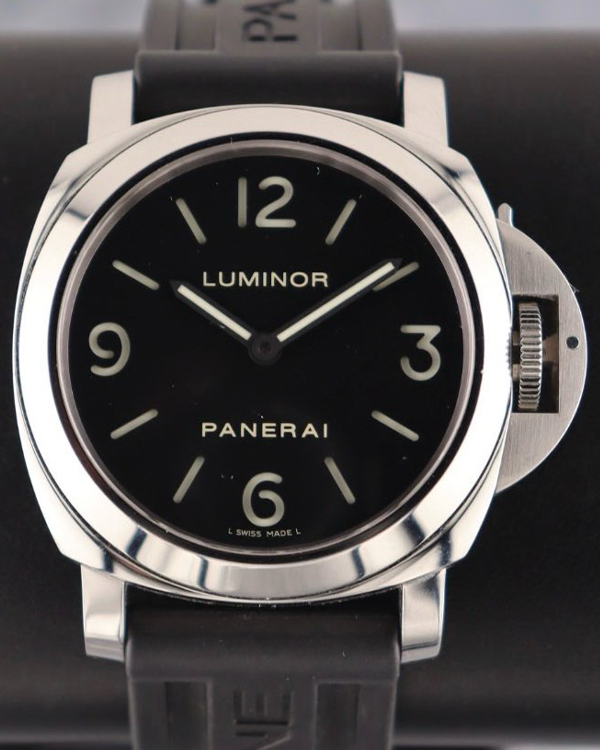 2014 Panerai Luminor Base 44MM Black Dial Rubber Strap (PAM00112)