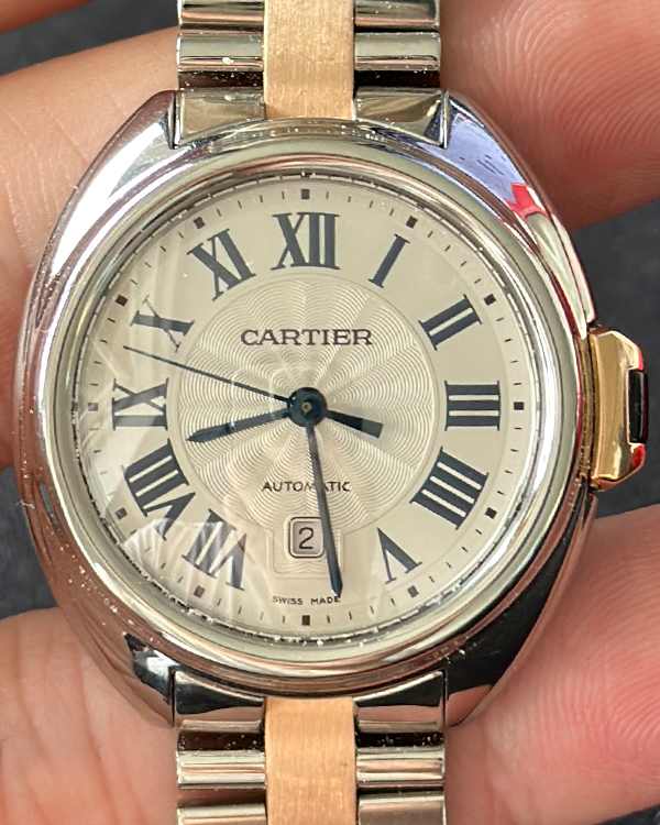 2015 Cartier Cle De Cartier 31MM Silver Dial Two-Tone Steel Bracelet (W2CL0004)