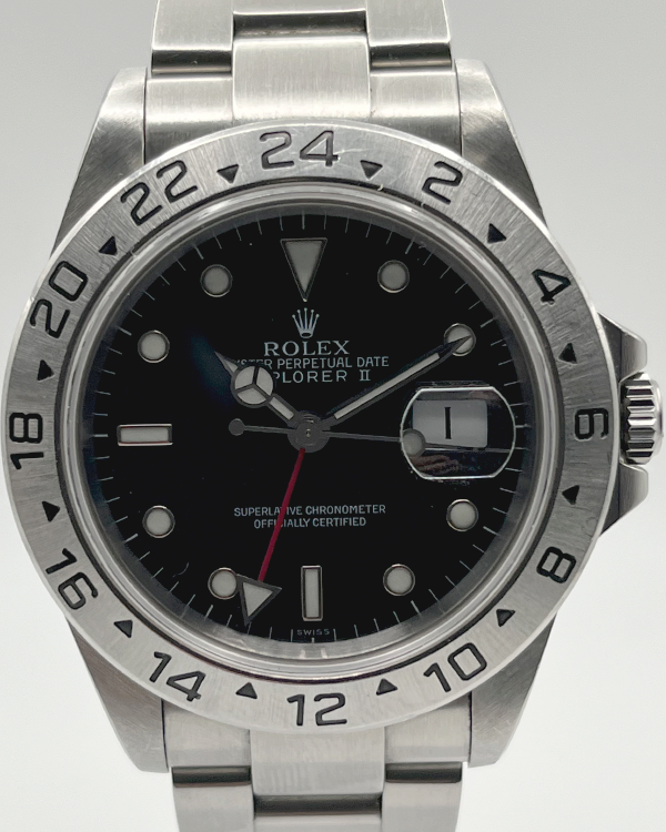 Rolex Explorer II 40MM Black Dial Oyster Bracelet (16570)