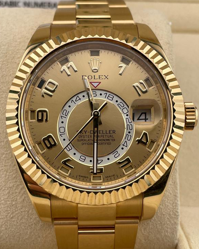 2014 Rolex Sky-Dweller 42MM Yellow Gold Dial (326938)