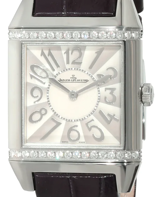 Jaeger-LeCoultre Reverso Squadra Lady 29MM Quartz Silver Dial Leather Bracelet (234.8.47 Q7038420)