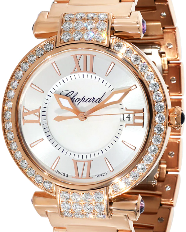 Chopard Imperiale 36MM Quartz Silver Dial Rose Gold Bracelet (384221-5004)