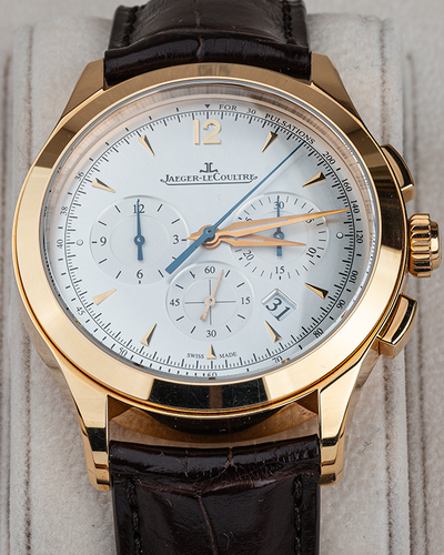 2014 Jaeger-LeCoultre Master Chronograph 40MM Silver Dial Leather Strap (Q1532420)