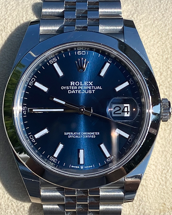 2022 Rolex Datejust 41MM Blue Dial Oystersteel Jubilee Barcelet (126300)