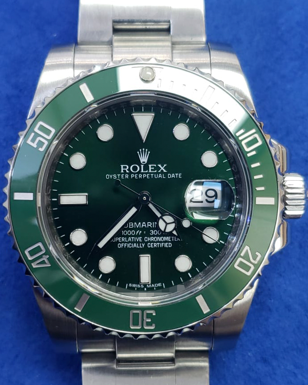 2012 Rolex Submariner Date “Hulk” 40mm Green Dial Oyster Bracelet (116610LV)