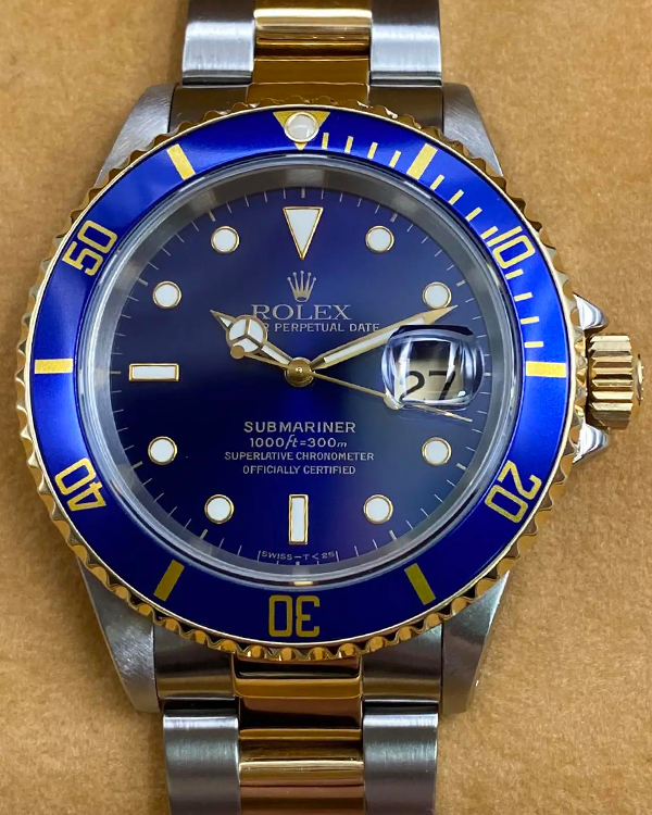 1997 Rolex Submariner Date 40MM Two-Tone "Bluesy" Dial (16613)