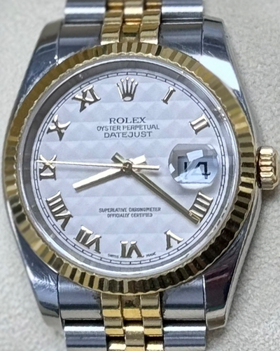 Rolex Datejust 36MM Ivory Dial Two-Toned Jubilee Bracelet (116233)