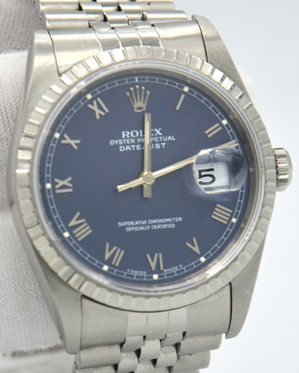 Rolex Datejust 36MM Jubilee Steel Blue Dial (16220)