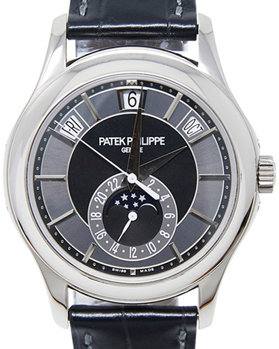 2016 Patek Philippe Annual Calendar 40MM Two-Tone Black Dial Leather Strap (5205G-010)