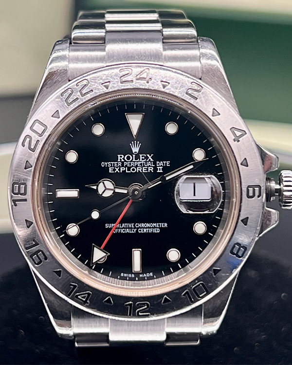 Rolex Explorer II Oystersteel Black Dial (16570)