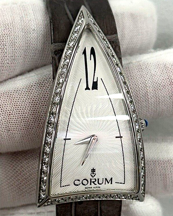 Corum Rocket 53MM Quartz Silver Dial Leather Strap (024.941.47)