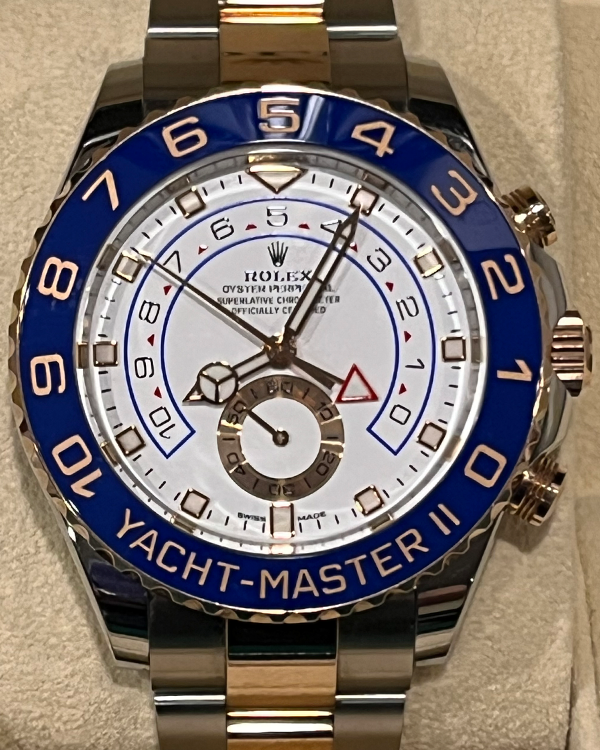 2022 Rolex Yacht-Master II 44MM White Dial Two-Tone Oyster Bracelet (116681)