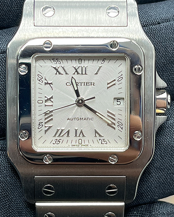 Cartier Santos Galbée De Cartier 29MM Silver Dial Steel Bracelet (2319)