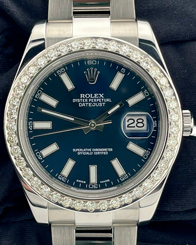 Rolex Datejust II 41MM Blue Dial Oyster Bracelet (116300)