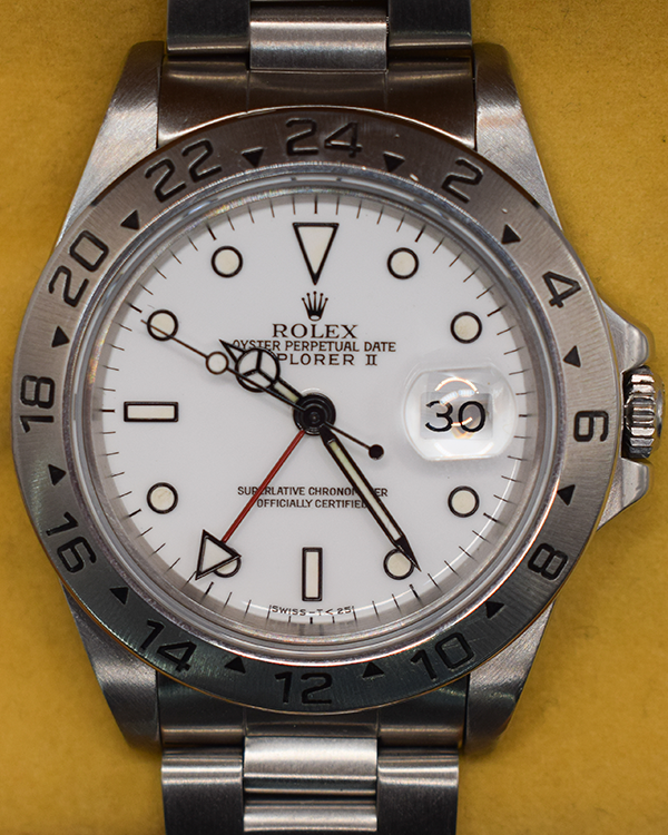 Rolex Explorer II "Polar" 40MM White Dial Oyster Bracelet (16570)