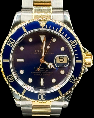 Rolex Submariner Date "Bluesy" 40MM Blue Dial Two-Tone Oyster Bracelet (16613)