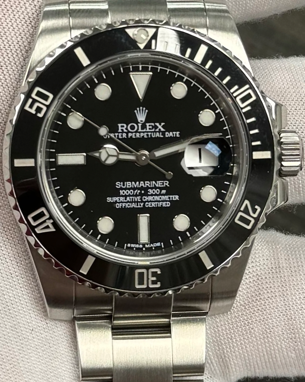 2012 Rolex Submariner Date 40MM Black Dial Oyster Bracelet (116610LN)