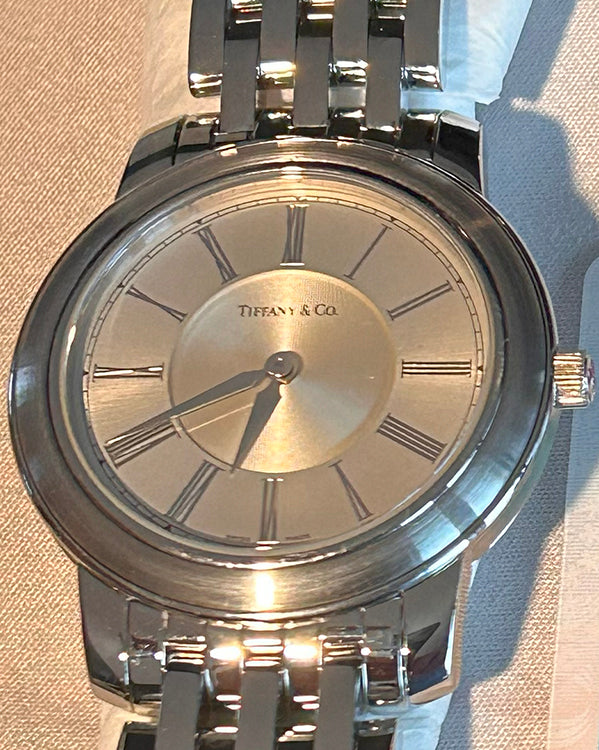 Tiffany & Co. Mark Resonator 37MM Silver Dial Steel Bracelet (1883A)