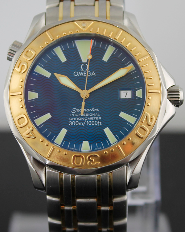 2003 Omega Seamaster Professional 300M 41MM Blue Dial Two-Tone Bracelet (2455.80.00)