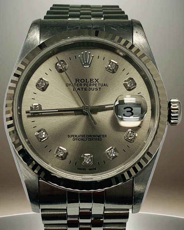 Rolex Datejust 36MM Silver Dial Jubilee Bracelet (16234)