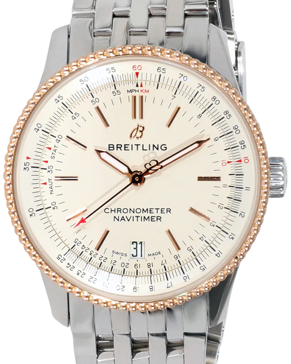 Breitling Navitimer 38MM Silver Dial Steel Bracelet (U17325)