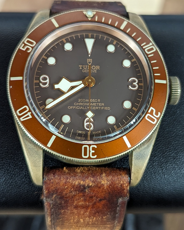 2019 Tudor Heritage Black Bay Bronze 43MM Brown Dial Leather Strap (79250BM)