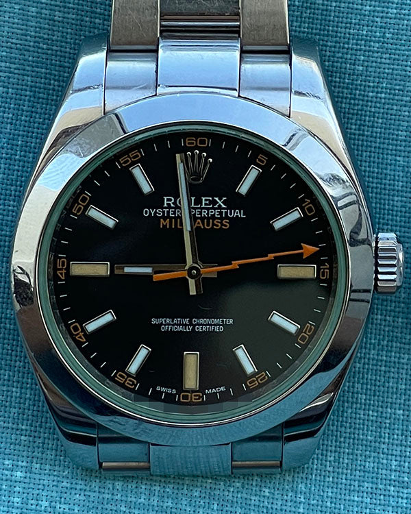 2011 (G Serial) Rolex Milgauss 40MM Black Dial Oyster Bracelet (116400GV)