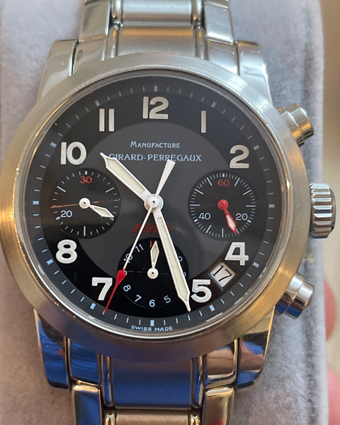 Girard Perregaux Ferrari 38MM Black Dial Steel Bracelet (8020