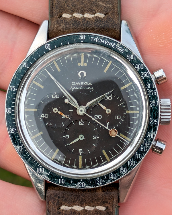 1960 Omega Speedmaster Vintage 39MM Brown Dial Leather Strap (2998-2)