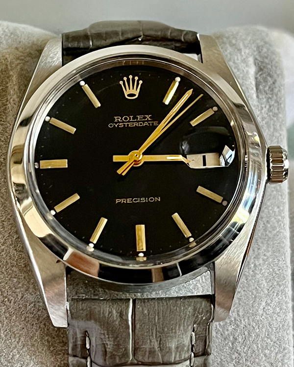 Rolex Oysterdate Precision 34MM Steel Black Dial (6694)