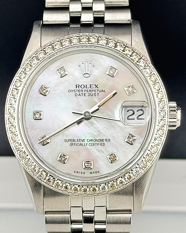 Rolex Datejust 31MM Aftermarket Mother Of Pearl Dial Jubilee Bracelet (68274)