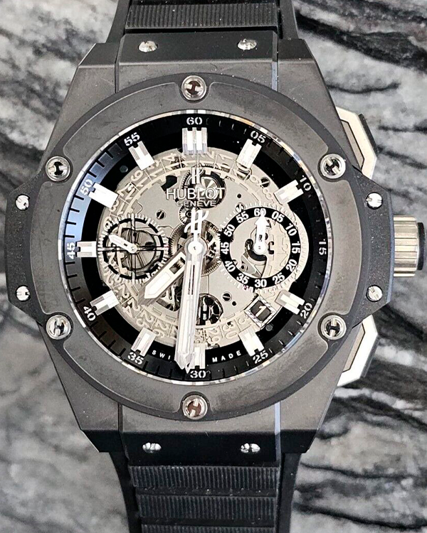 Hublot King Power Unico 48MM Skeleton Dial Rubber Strap (701.CI.0170.RX)