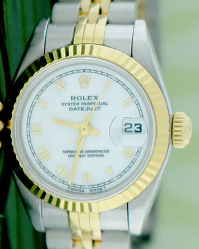 Rolex Lady-Datejust 26MM White Dial Two-Tone Jubilee Bracelet (69173)