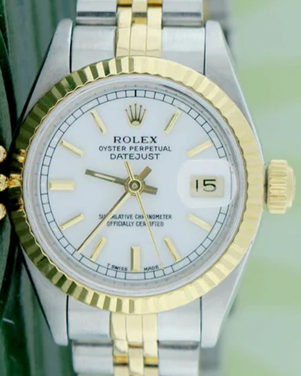 Rolex Lady-Datejust 26MM White Dial Two-Toned Jubilee Bracelet (179173)