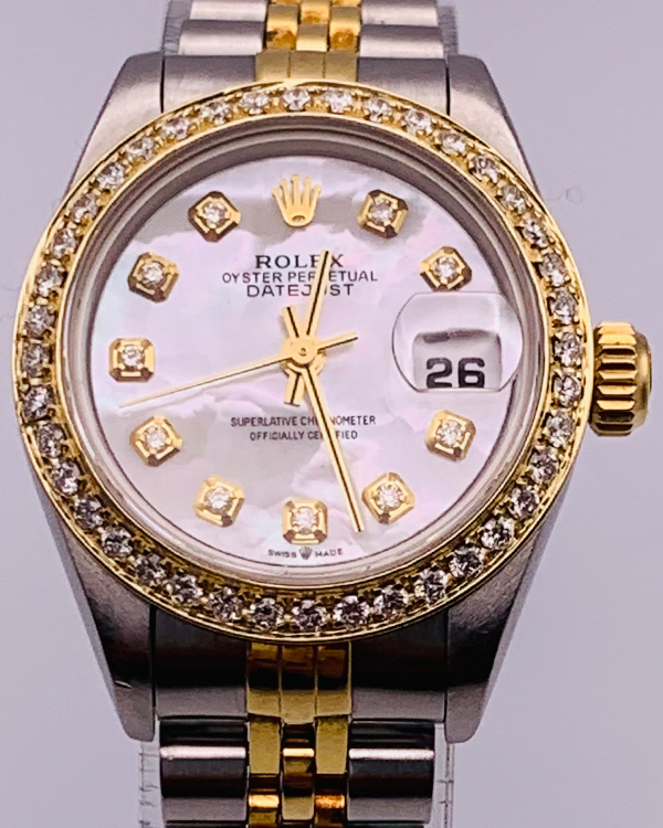 Rolex Lady-Datejust 26MM Aftermarket Mother of Pearl Dial Two-Tone Jubilee Bracelet (69173)