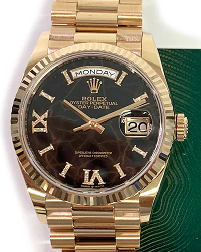 2023 Rolex Day-Date 36MM "Eisenkiesel" Brown Dial President Bracelet (128235)