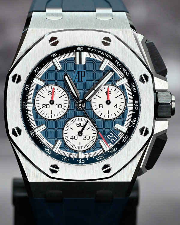 2023 Audemars Piguet Royal Oak Offshore 43MM Blue Dial Rubber Strap (26420TI.OO.A027CA.01)