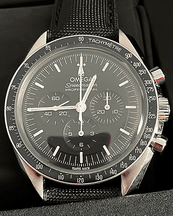 2022 Omega Speedmaster Professional Moonwatch 42MM Black Dial Textile Strap (310.32.42.50.01.001)