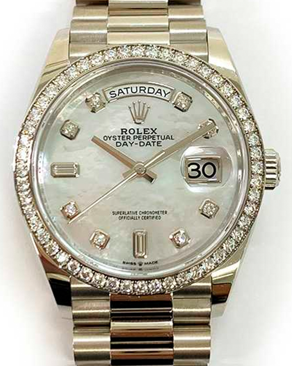 2023 Rolex Day-Date 36MM White Gold Mother Of Pearl Dial President Bracelet (128349RBR)