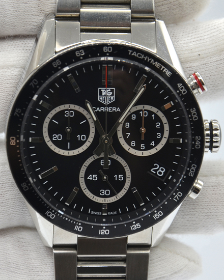 TAG Heuer Carrera Panamericana 43MM Black Dial Steel Bracelet